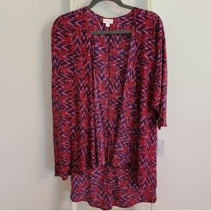 Lularoe NWT large Lindsay chevron abstract print kimono